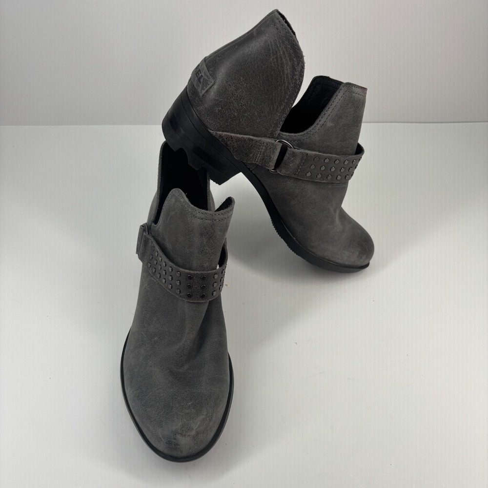 Sorel Lolla II Women's US 7 Quarry Grey Waterproof Leather Studded Ankle Boots - Picture 15 of 16